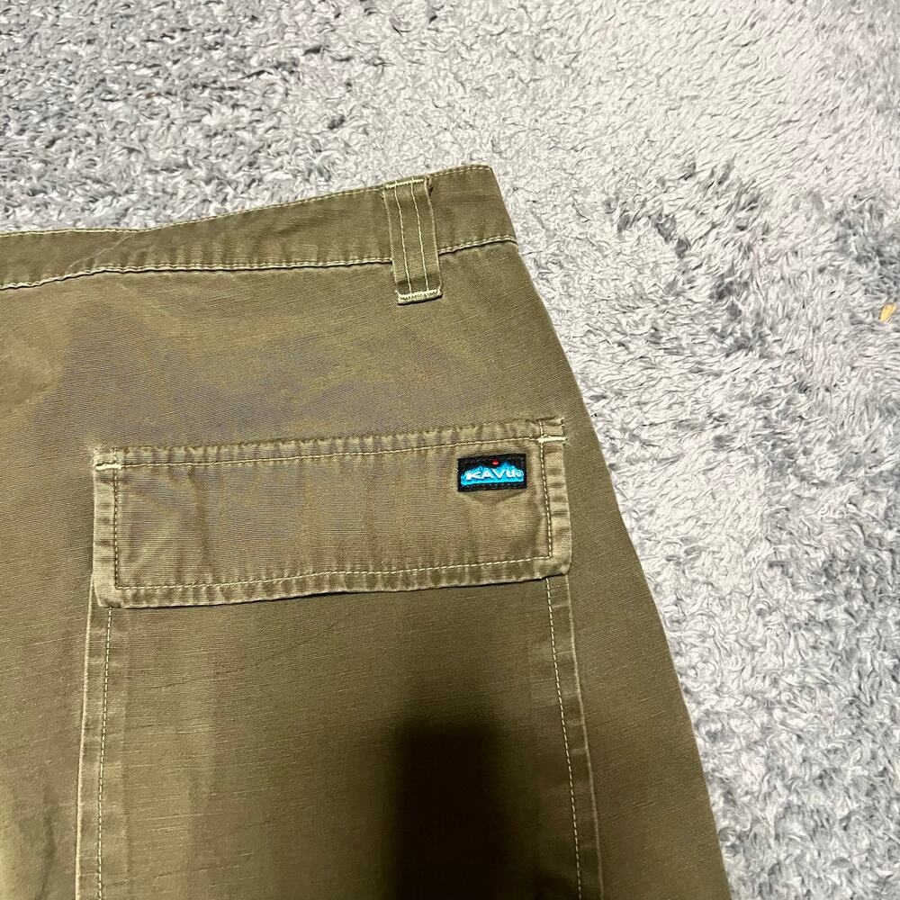 KAVU Pants Womens 8 (33x20.5) Capri Hiking Green Brown Outdoor Gorp - Picture 3 of 9